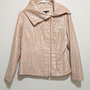 Samuel Dong geometric zip-up corrugated jacket size medium